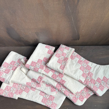 Vintage Pink Floral Quilt Stocking