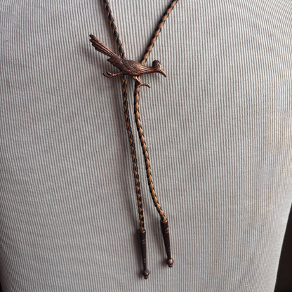 Vintage Roadrunner Bolo on Two-Tone Tie