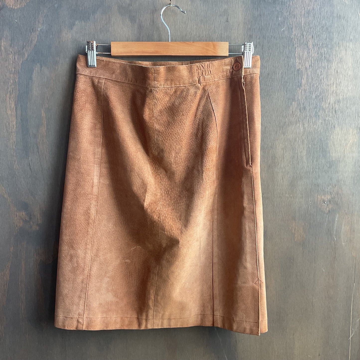 Spring West Tan Suede Skirt