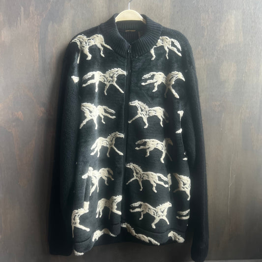 Black Horse Zip Up