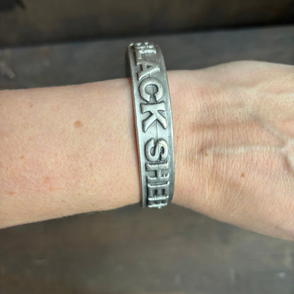 "Black Sheep" Wordy Silver Bracelet