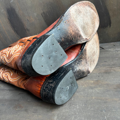 Vintage Cowtown Brown Reptile Foot Boots