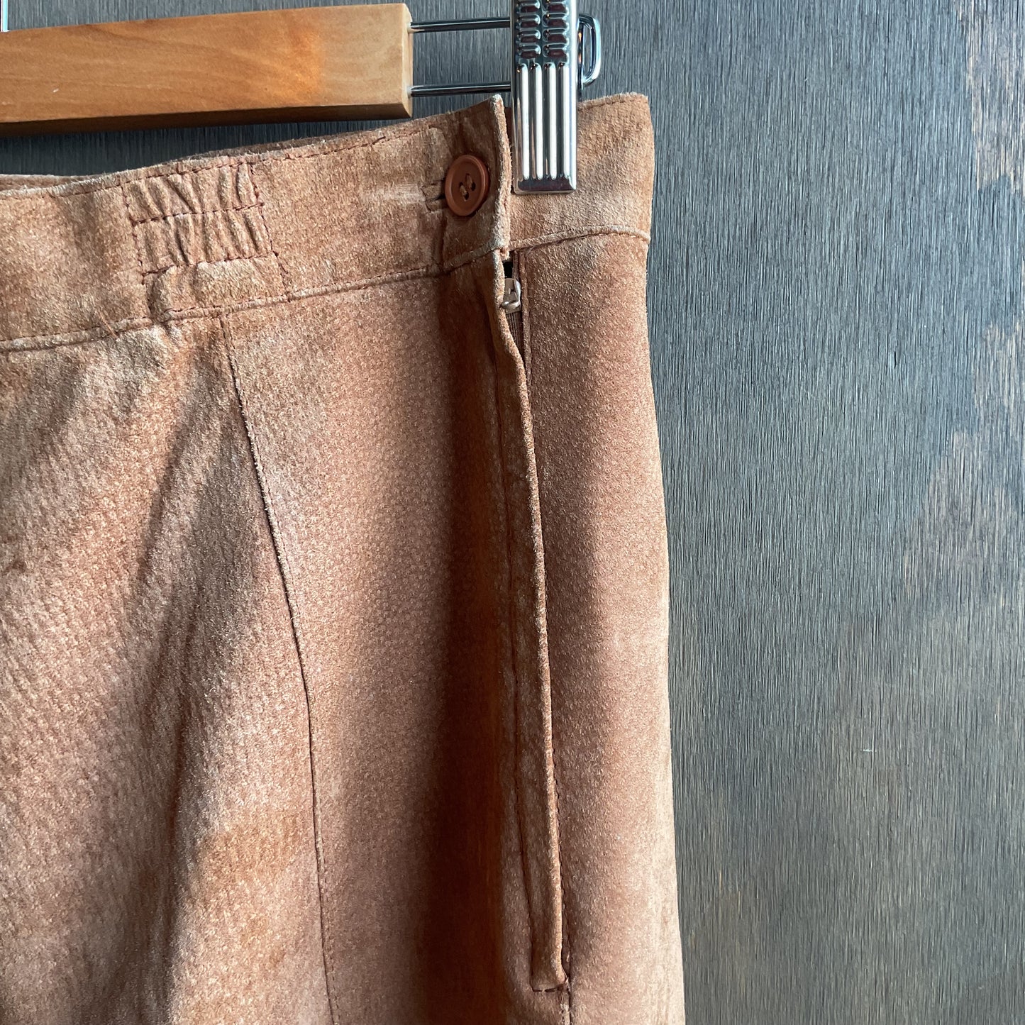 Spring West Tan Suede Skirt