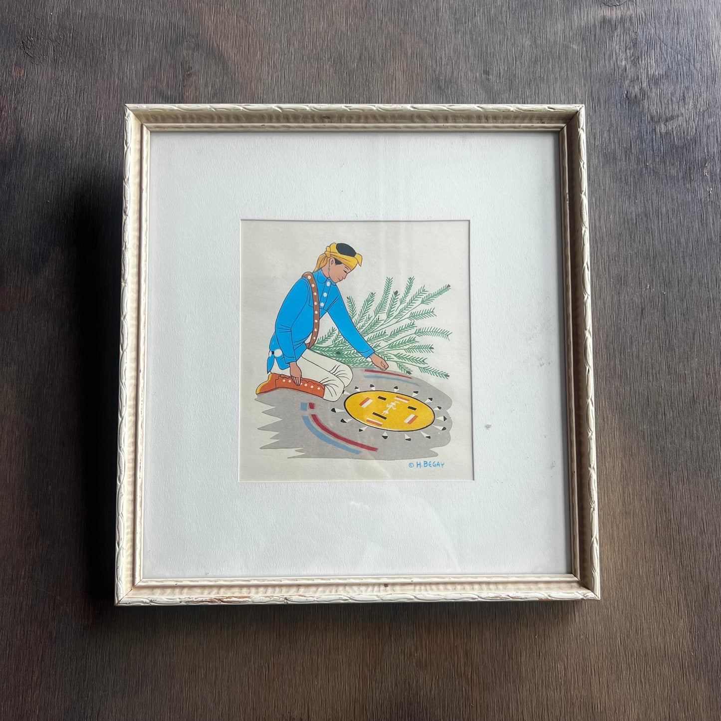 Harrison Begay Sandpainting  Framed Art Print