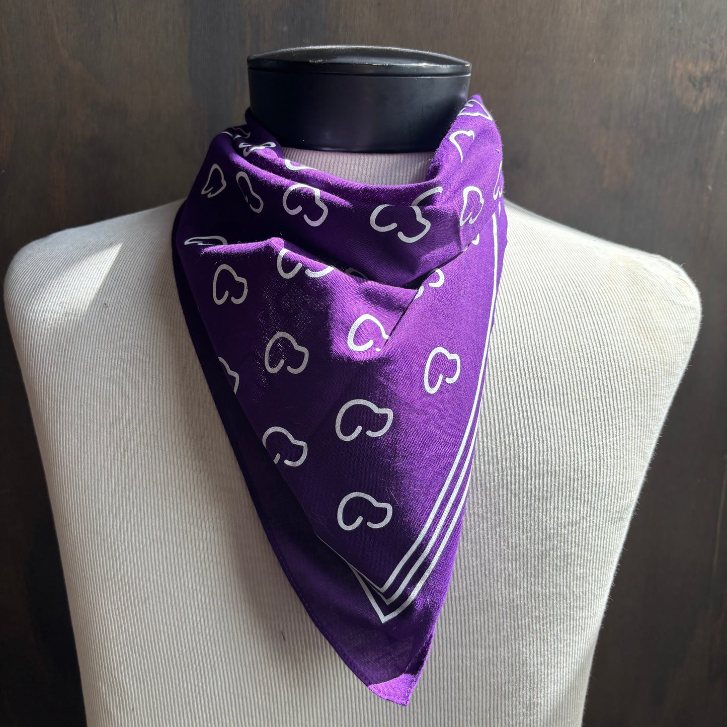 Purple Bandana with Squiggles