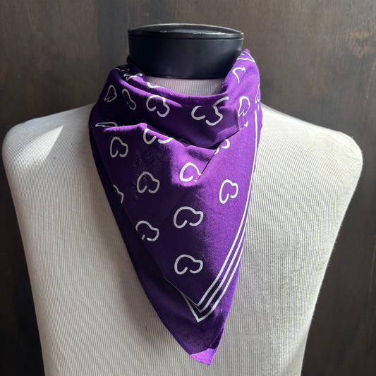 Purple Bandana with Squiggles