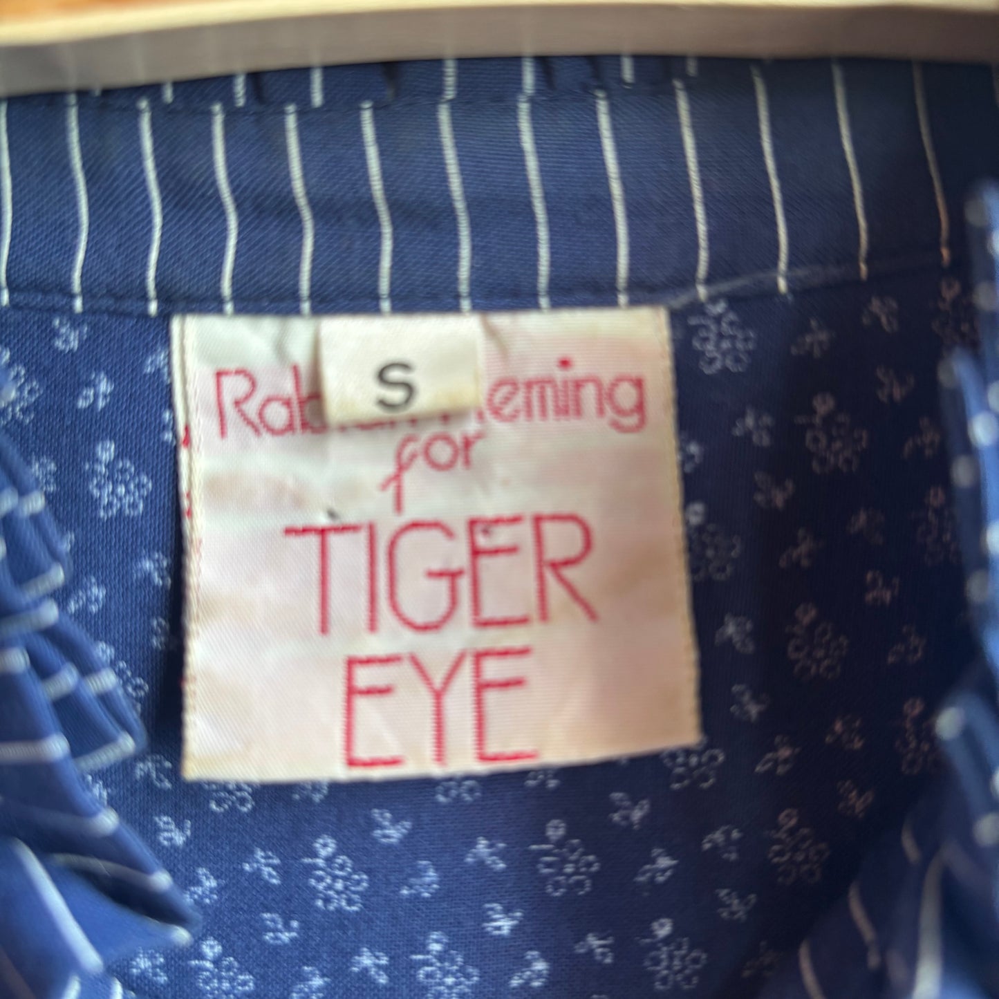 Vintage Blue Floral Blouse