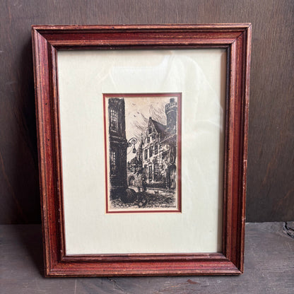 Bruges Rue des Aiguilles Etching