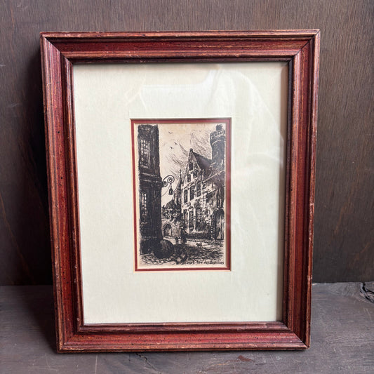 Bruges Rue des Aiguilles Etching