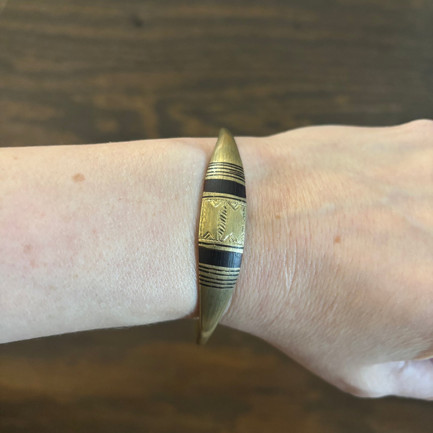 Vintage Brass Cuff Bracelet