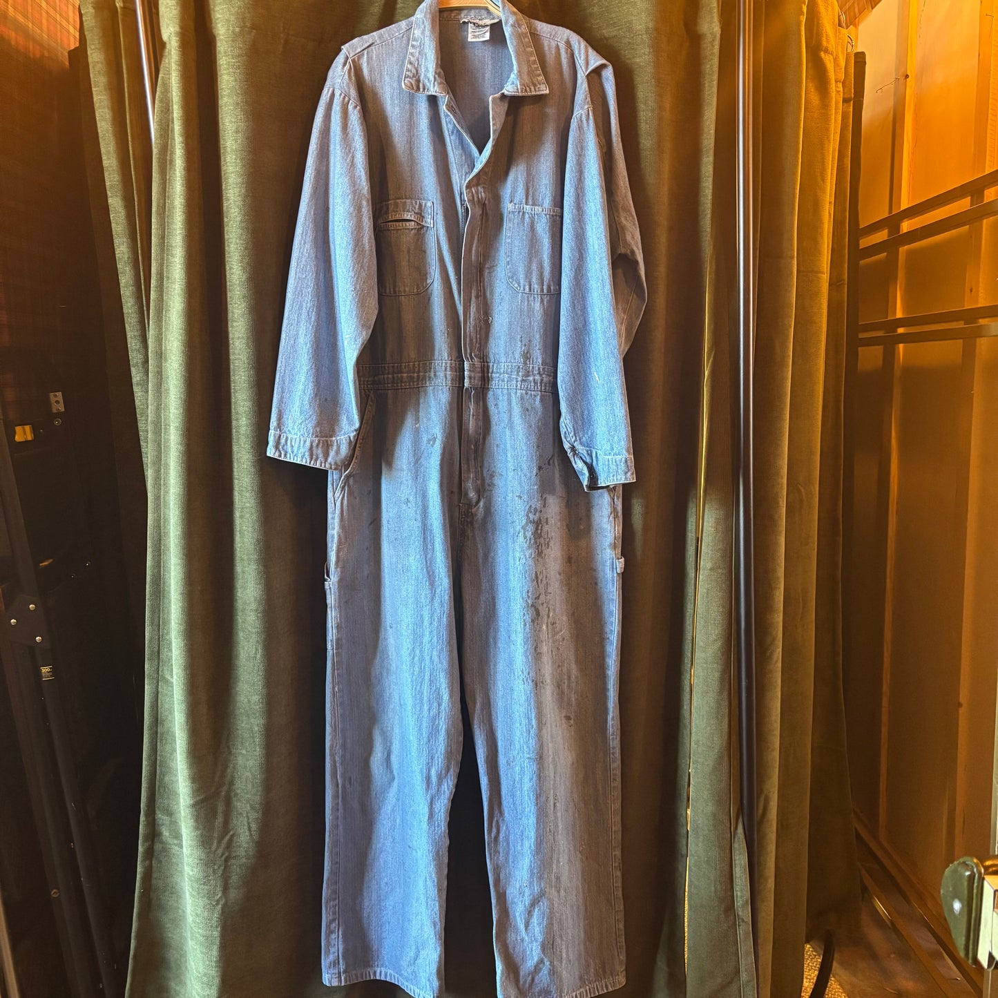 Berne Paint Washed Denim Coveralls