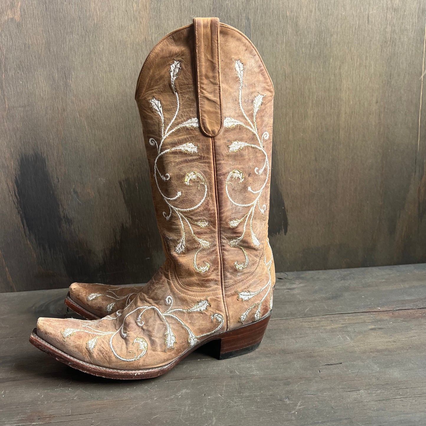 Old Gringo Cowgirl Boots with White Stitched Designs