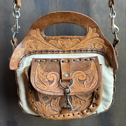 Vintage Tooled Leather Bag