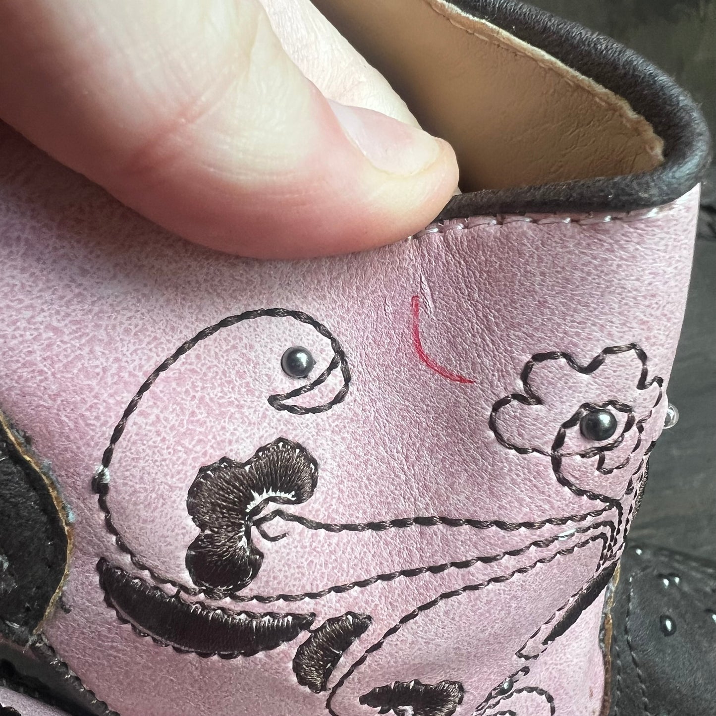 Roper Pink and Brown Light Up Kids Boots