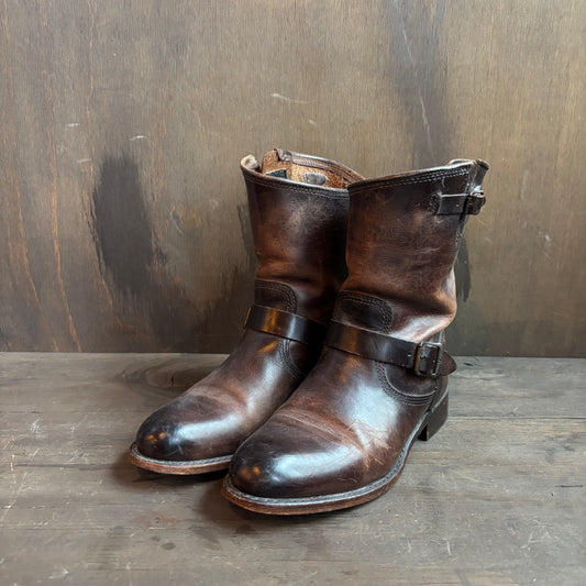 Frye Brown Leather Engineer Boots
