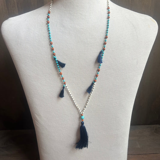 Beaded Tassel Necklace
