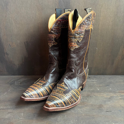 Justin Two-Tone Boots with Perforations