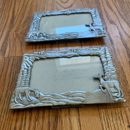 Metal forest scene picture frame