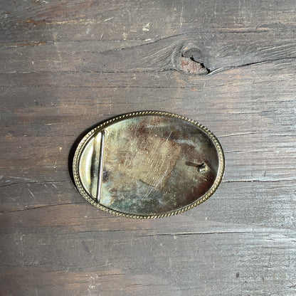 Embroidered Horse Head Belt Buckle