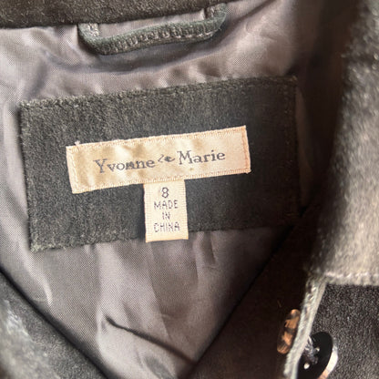 Black Leather Button Up