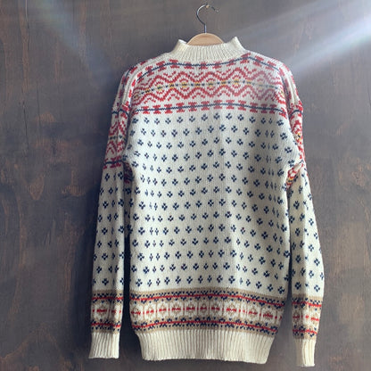Fair Isle Style Pullover Sweater