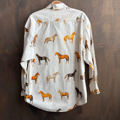 Carry Black Horse Button Up