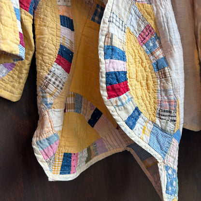 Vintage Yellow Cocoon Quilt Jacket
