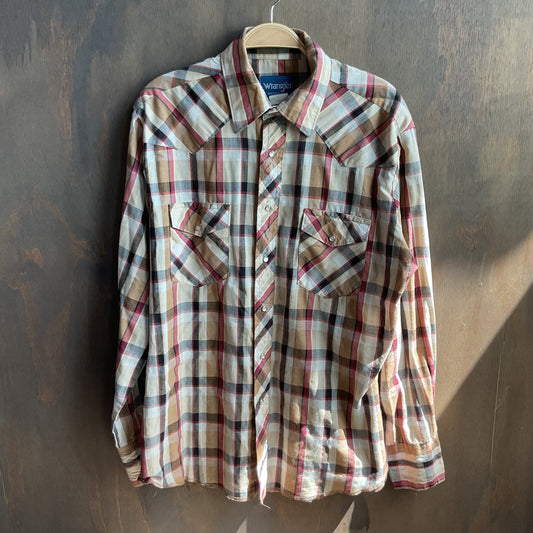 Wrangler Plaid Pearl Snap