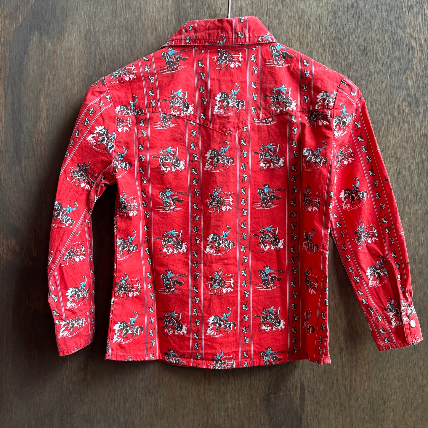 Panhandle Red Cowboy Print Pearl Snap