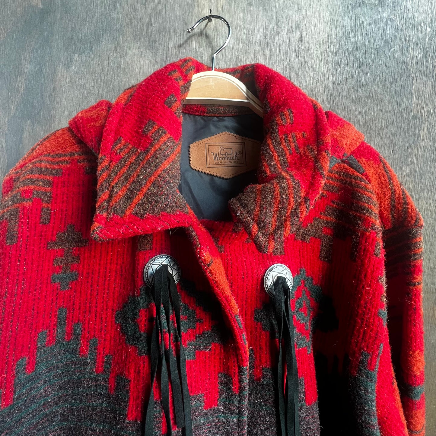 Woolrich Long Red Trench Coat