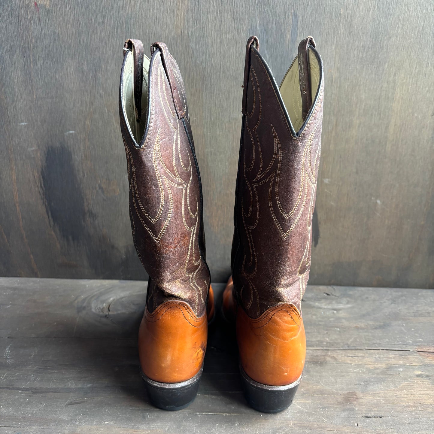 ACME Tan Reptile Toe Boot