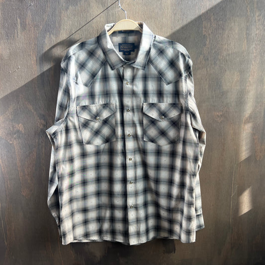 Pendelton Plaid Pearl Snap Button Up