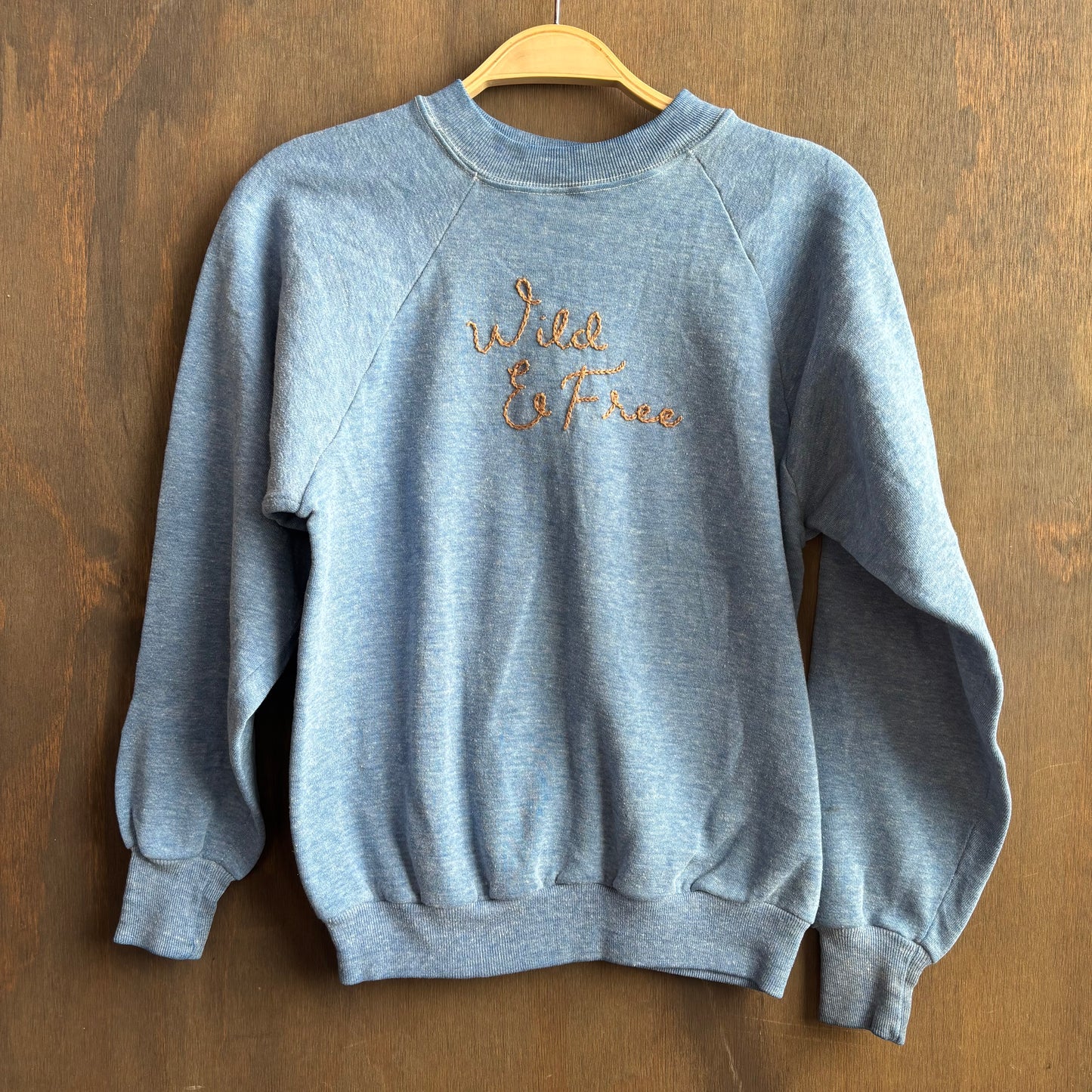 Custom Blue "Wild & Free" Sweatshirt