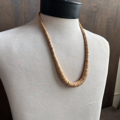 Wooden Disc Bead Necklace
