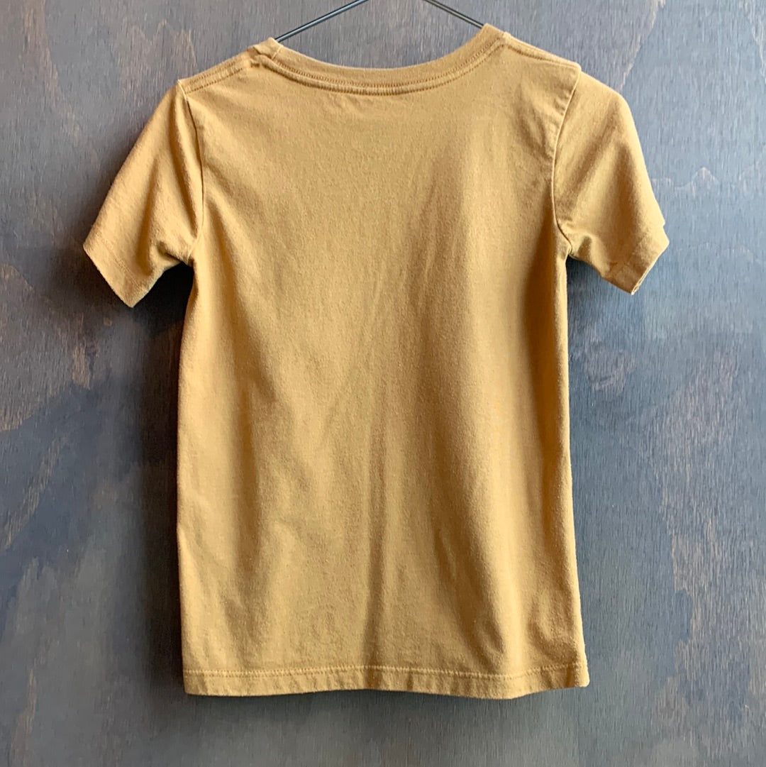 Youth mustard yellow Western graphic t-shirt
