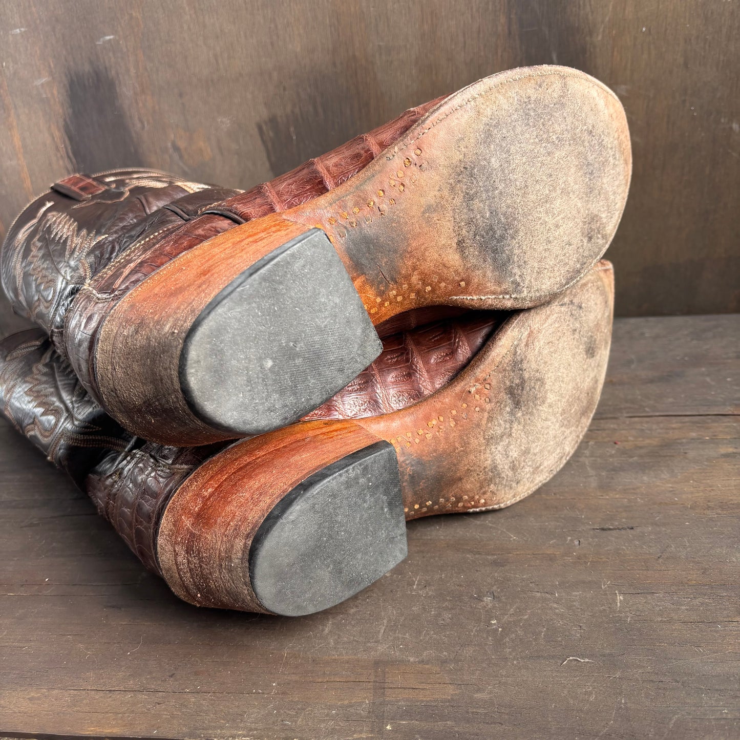 Lucchese Two-Tone Crocodile Boots