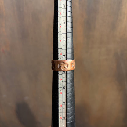 Stamped Copper Thunderbird Ring