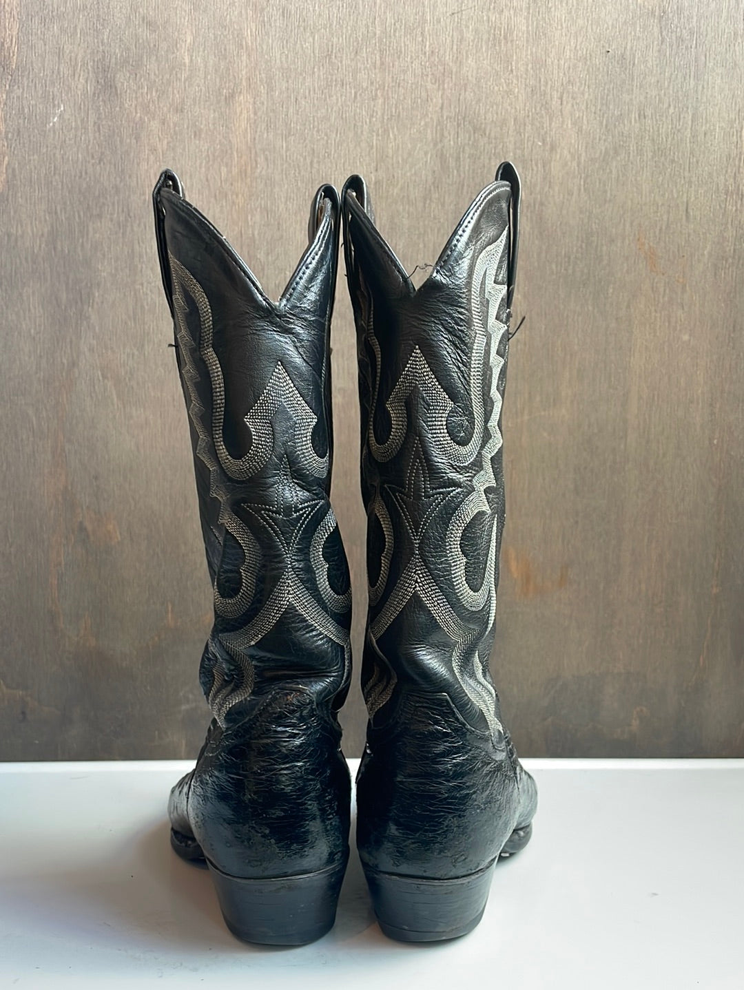Vintage Tony Lama Ostrich Leather boots