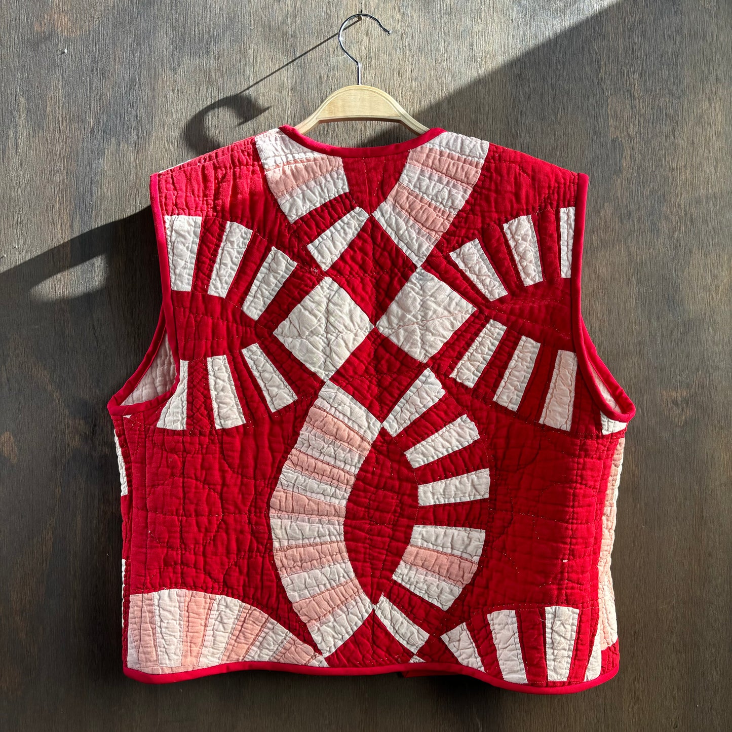 Vintage Red and Pink Quilt Vest