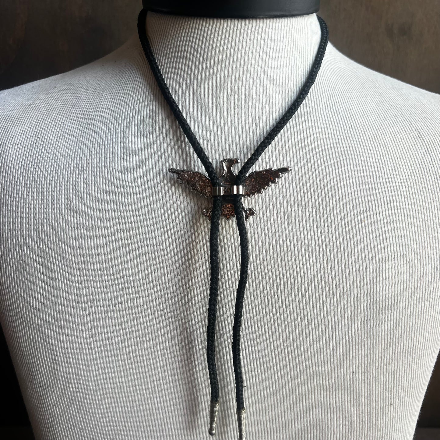 Silver Eagle Bolo with American Flag Shield