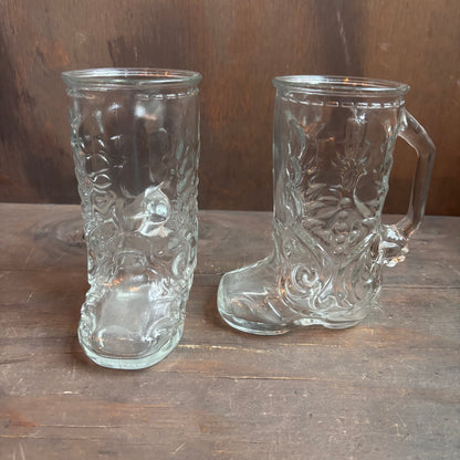 Vintage Boot Glasses (set of 2)