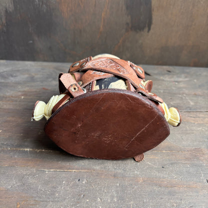 Vintage Leather Saddle Drink Holster