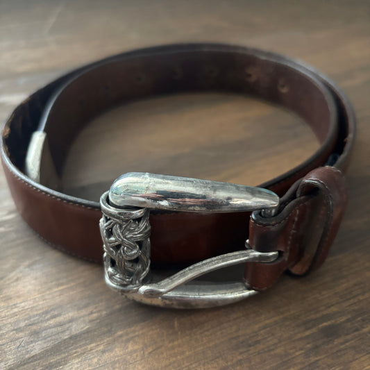 Vintage Brighton Brown Leather Belt
