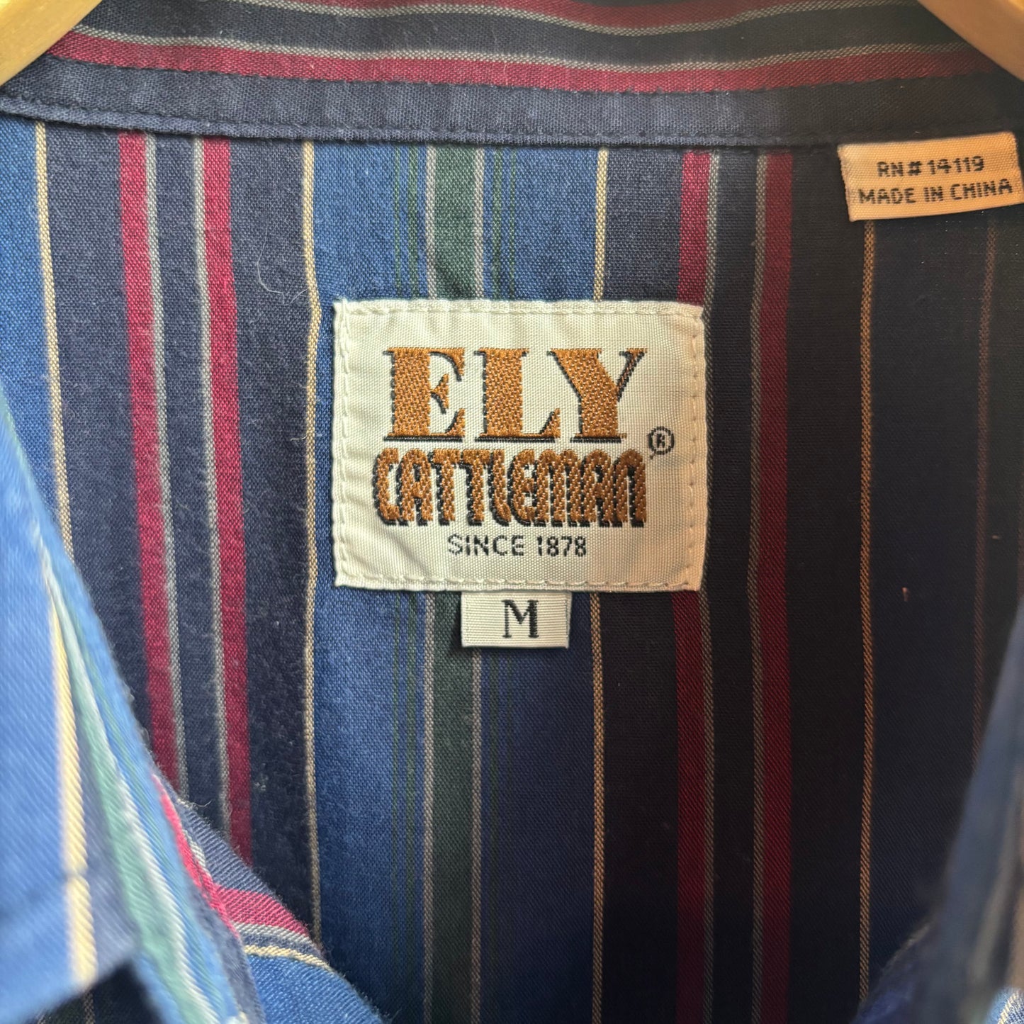 Ely Cattleman Blue Striped Pearl Snap Shirt
