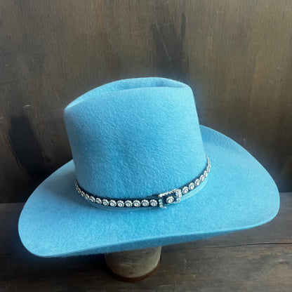American Hat Co. Blue Hat with Studded Band