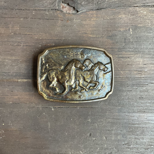 Wild Horses Belt Buckle
