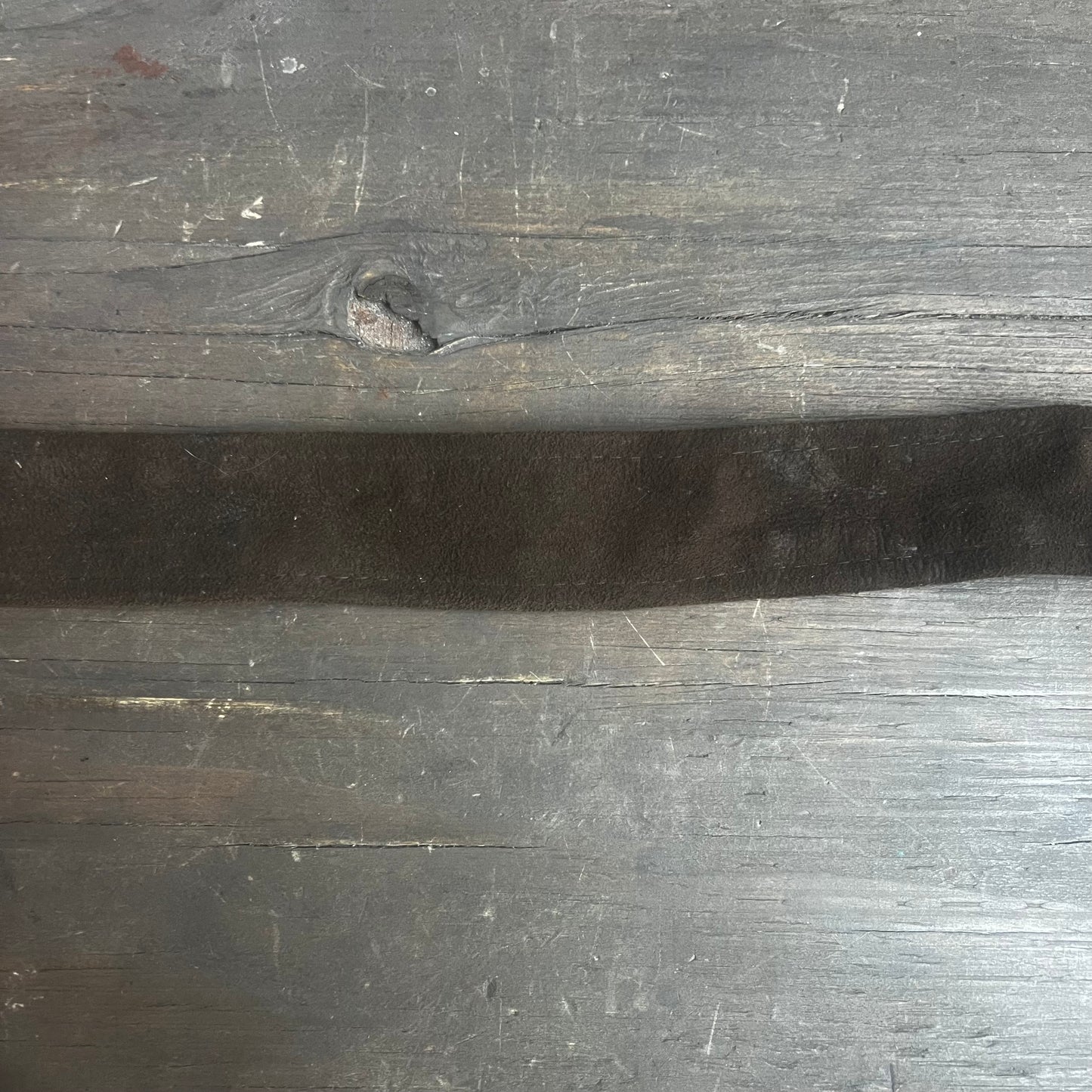 Suede Brown Fringe Belt
