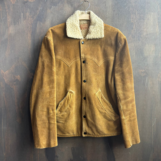 Vintage Sherpa Lined Suede Work Jacket