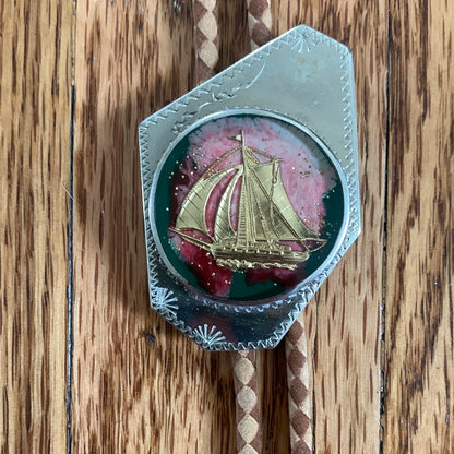 Sailboat Bolo with Two-Tone Tie