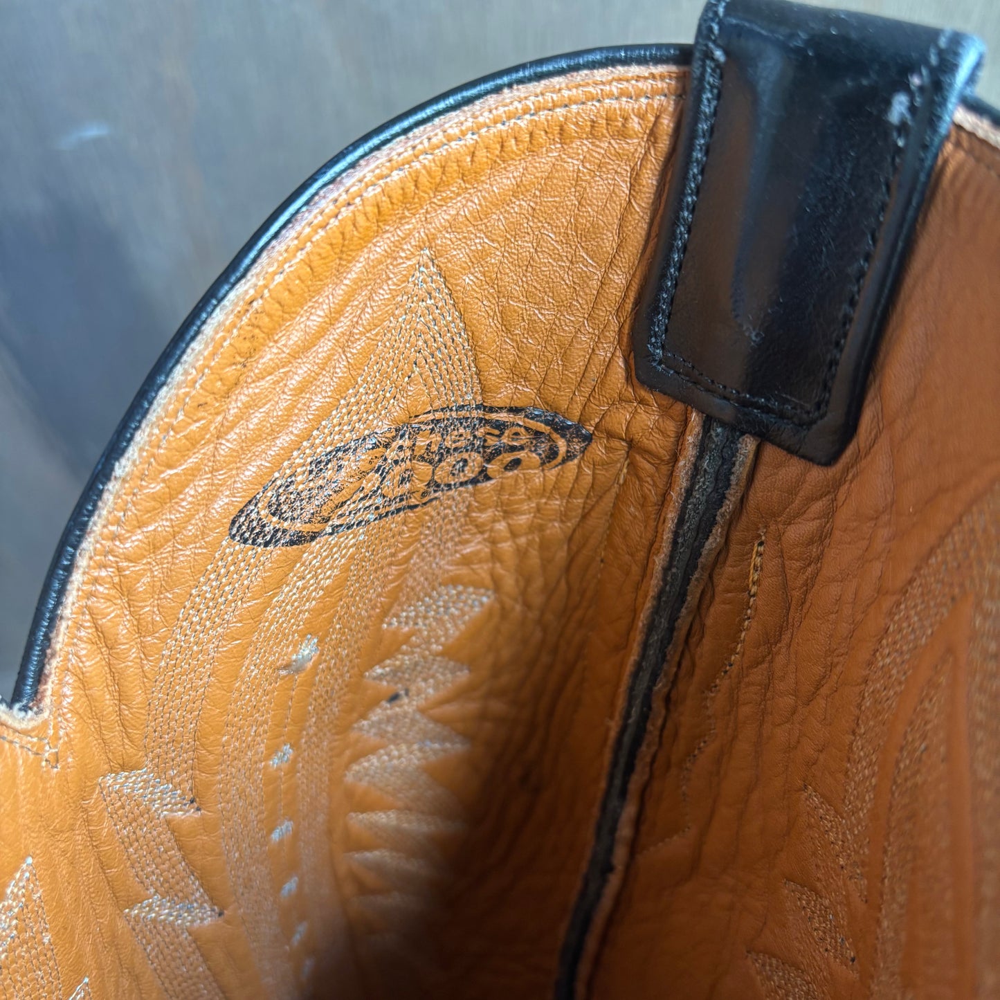 Lucchese 2000 Black Leather Boots